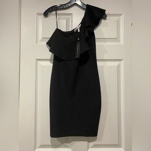 Asymmetrical black BCBG dress
